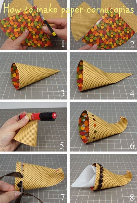 How To Make A Cornocopia Candy Cornucopia Thanksgiving Craft - Happiness is Homemade